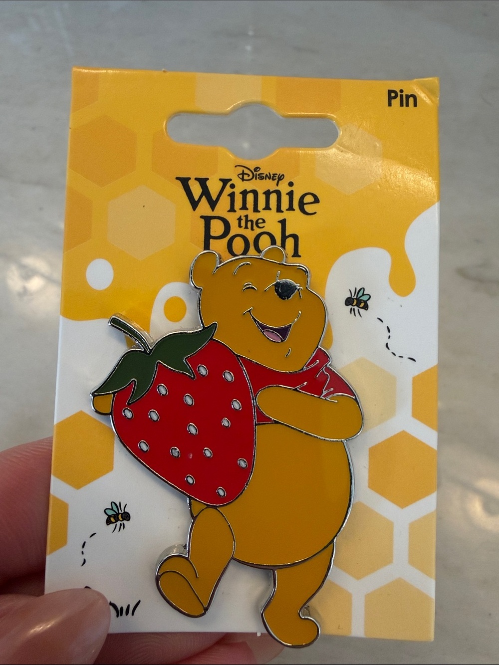 🆕 Disney Winnie the Pooh Strawberry Enamel Pin